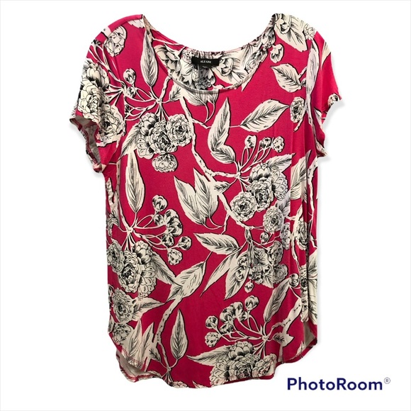 NWOT Alfani Floral Blouse Size M - Picture 1 of 4